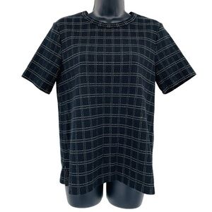 Anthropologie Postage Stamp Epstein structured top‎ window pane plaid New size S